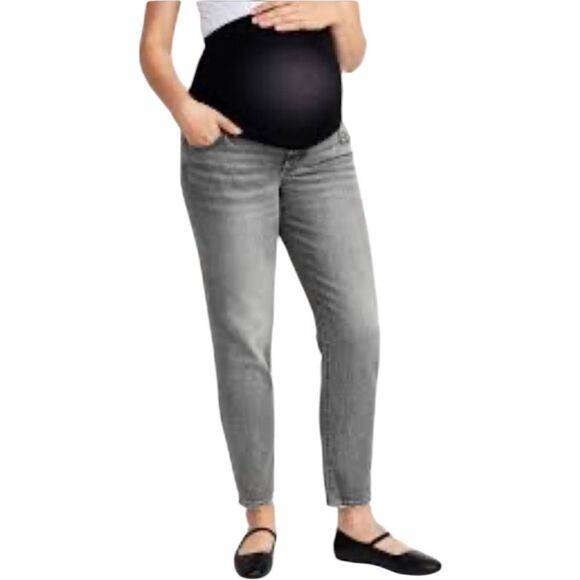 Old Navy Maternity Gray OG Straight Leg Jeans Full Panel 20 NWOT - Picture 1 of 5